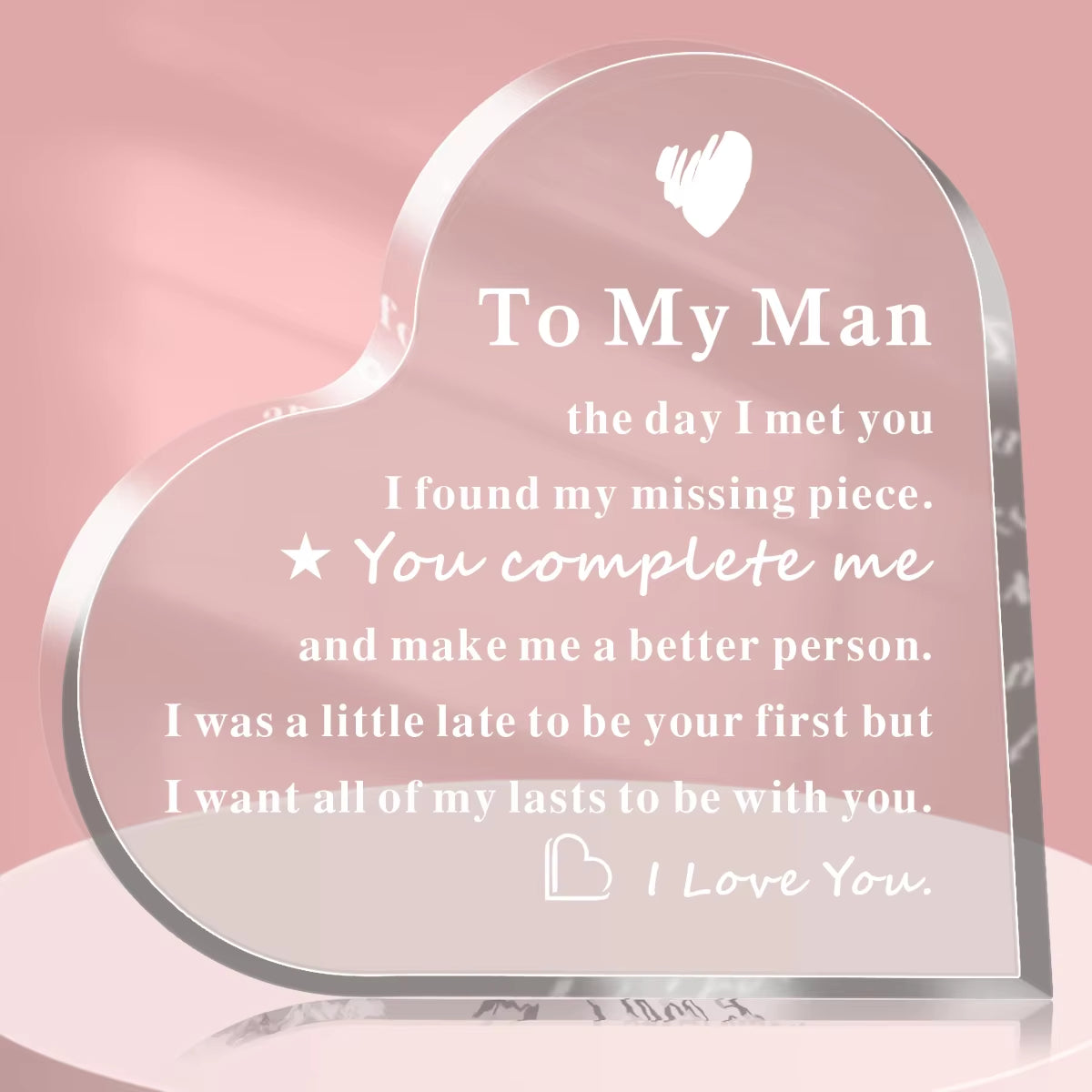 "Cœur Cristallin™ – A Acrylic Heart Plaque for Him, The Ultimate Valentine’s Day Gift"