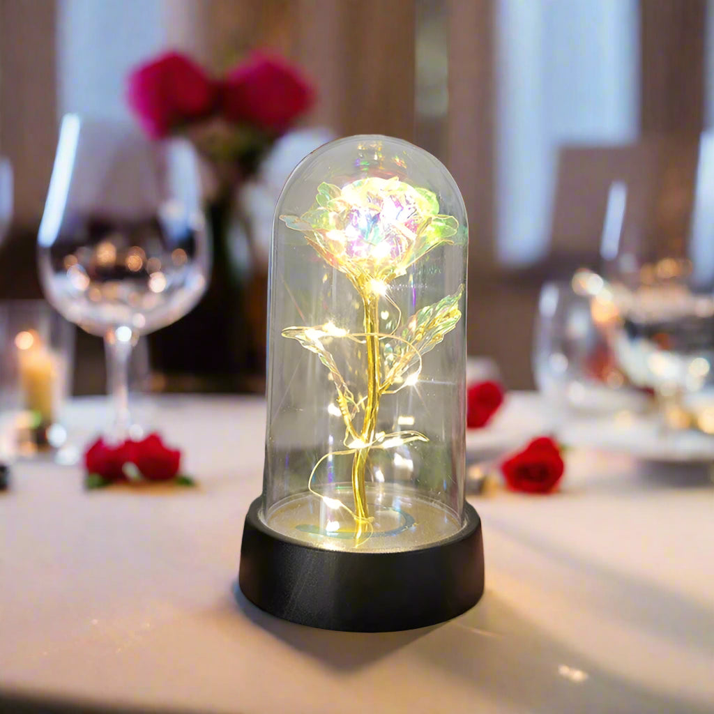 "Rose Éternelle Lumière  – LED Foil Rose Night Lamp, A Romantic Valentine’s Day Gift for Her"